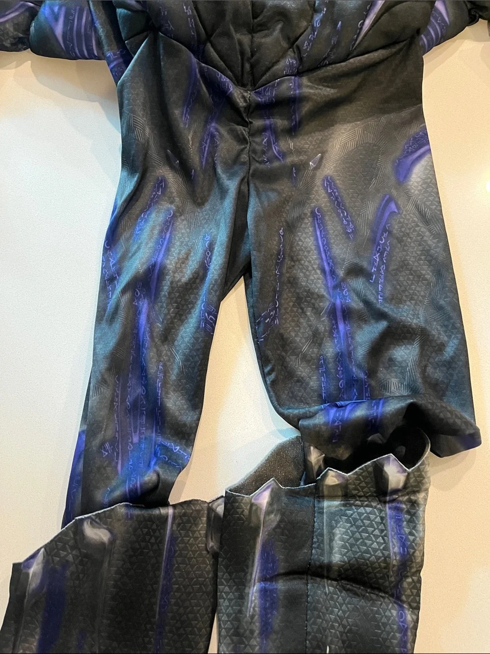 Black Panther Child Costume with Purple Accents
